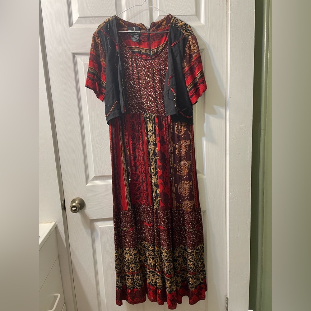 Vintage Carol Little maxi dress